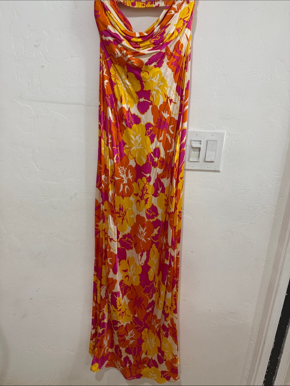 l*space Floral Maxi Skirt in Fuchsia, Orange & Yellow